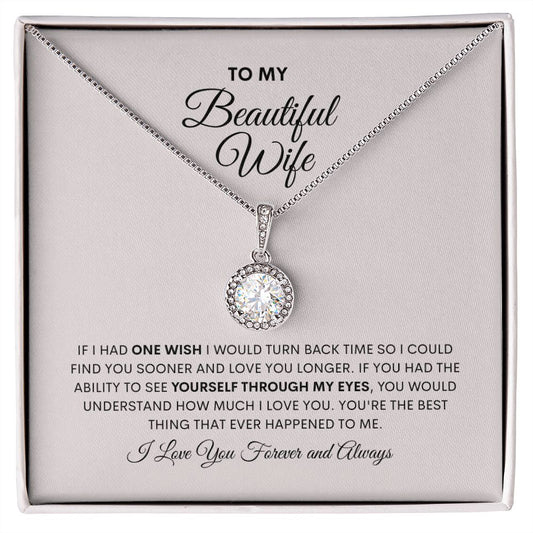 To My Beautiful Wife Eternal Hope Necklace