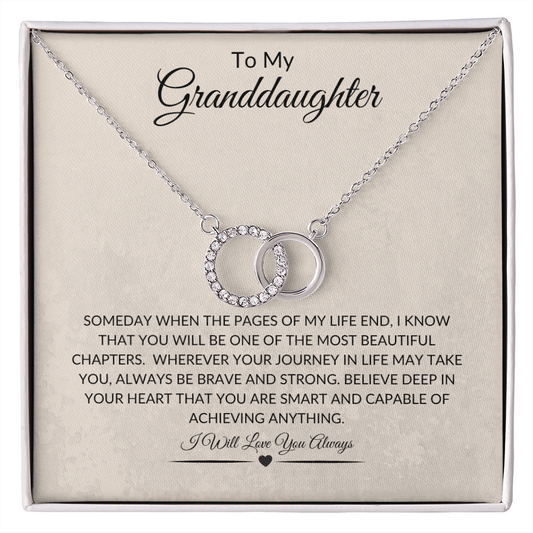 To My Granddaughter Perfect Pair Necklace