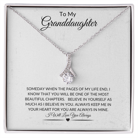 To My Granddaughter Alluring Beauty Necklace