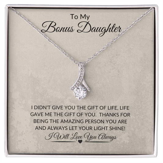 To My Bonus Daughter Alluring Beauty Necklace