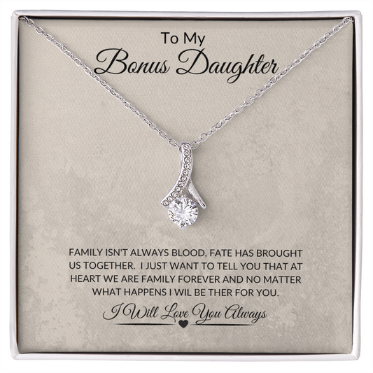 To My Bonus Daughter Alluring Beauty Necklace